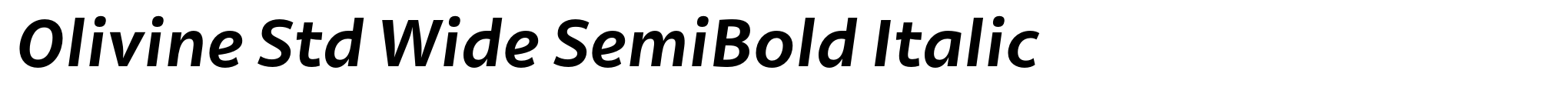 Olivine Std Wide SemiBold Italic image